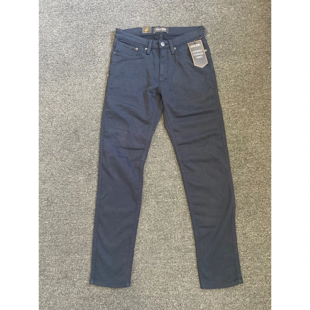 DU/ER‎ No Sweat Slim Pants Navy Mens 30x32 Technical Fabric Outdoors Hiking NEW